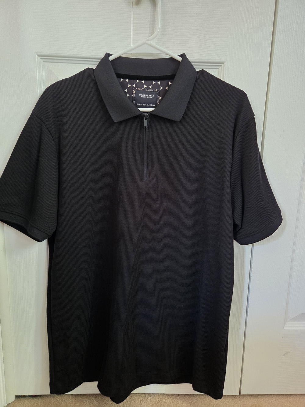 Classic Black Half-Zip Polo Shirt by Cutter & Buck Size XL